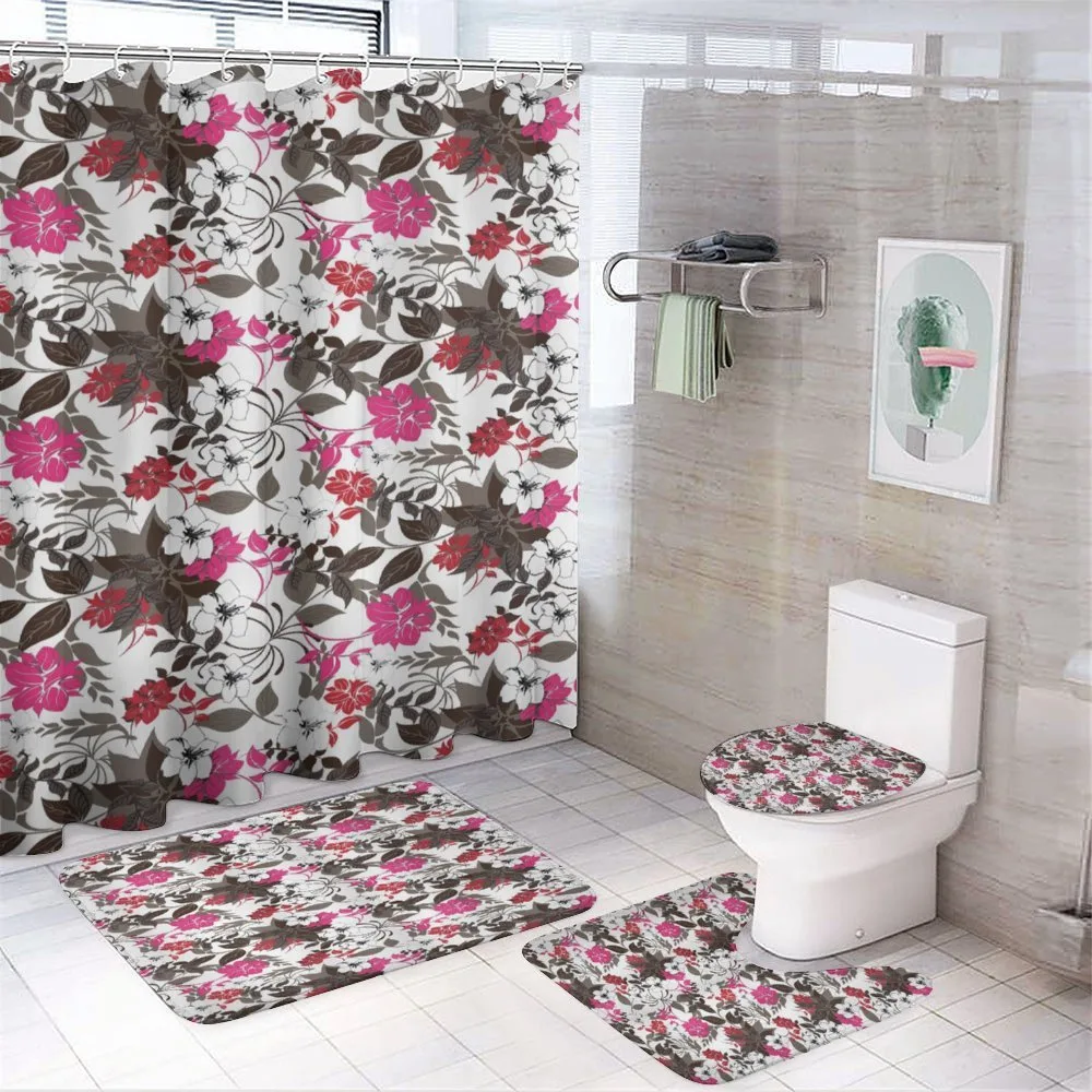 Botanical Floral Leafy Nostalgia — 4-Piece Bathroom Set preview