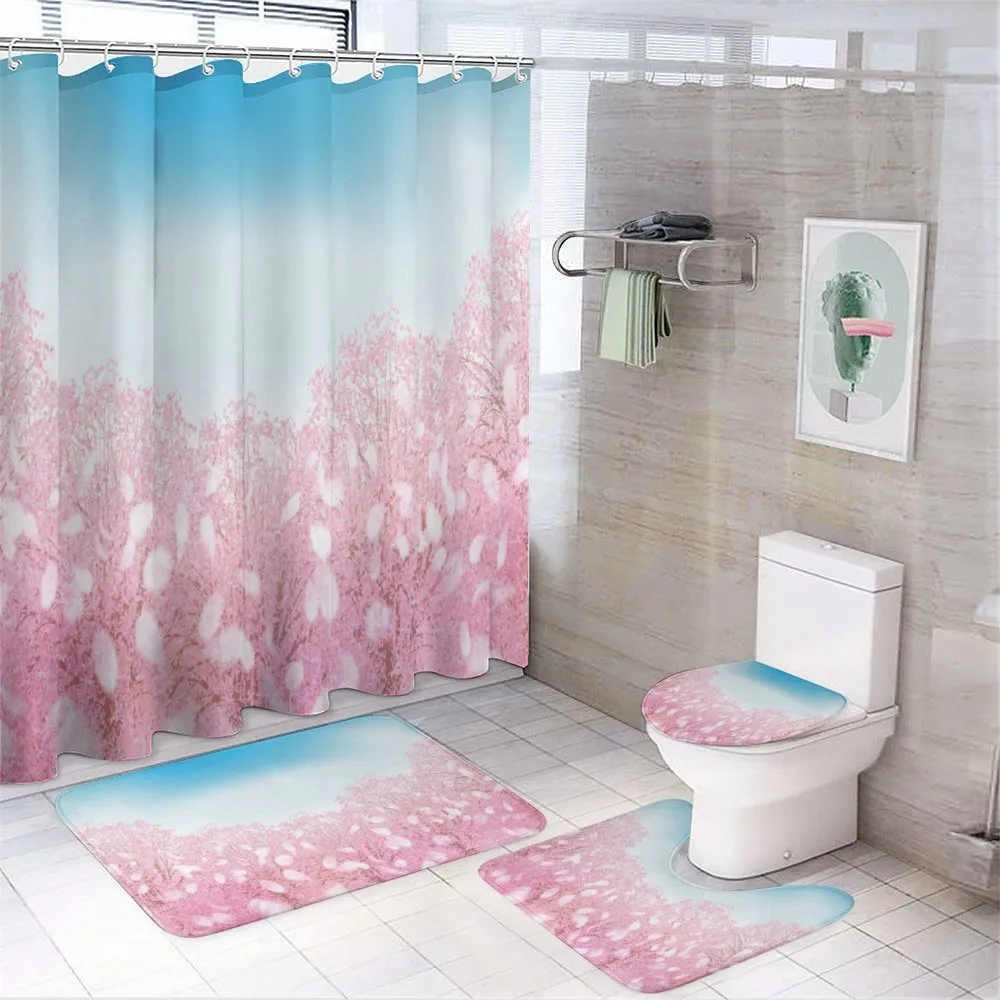 Cherry Blossom View — 4-Piece Bathroom Set preview