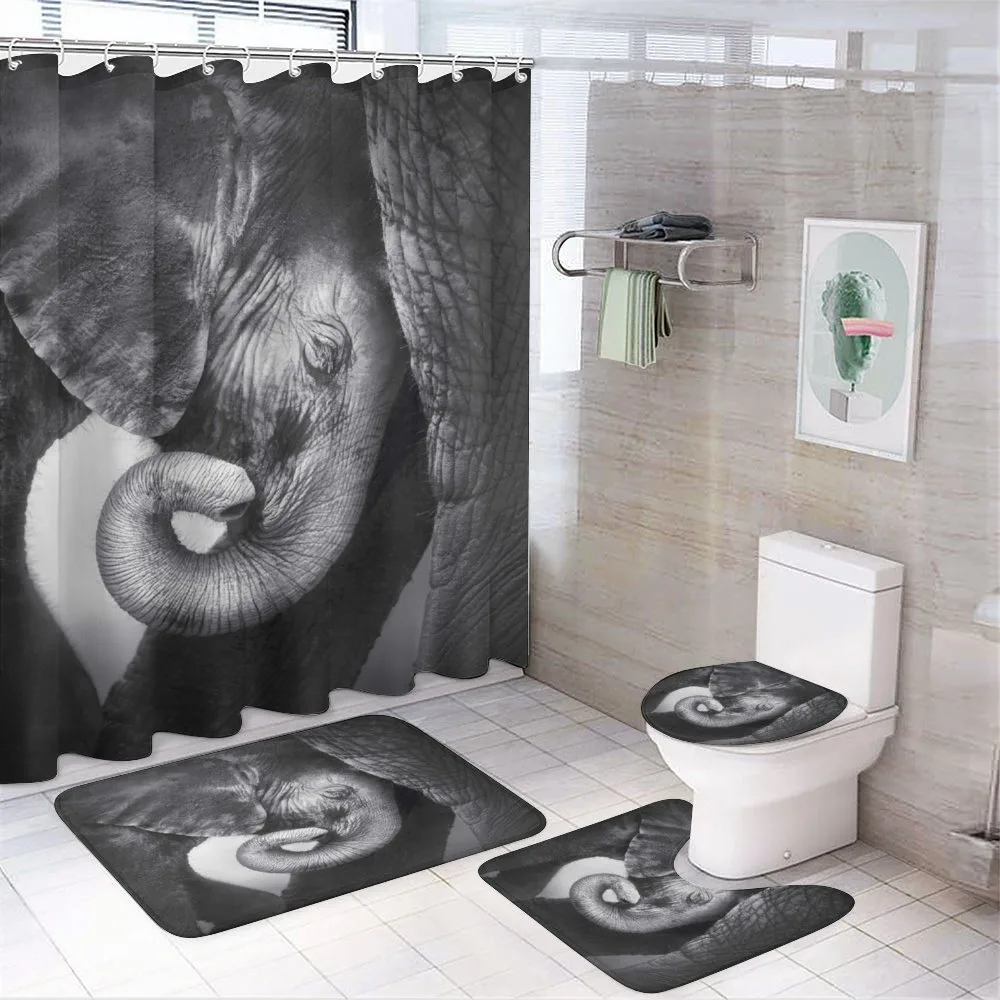 Elephant Mother and Baby — 4-Piece Bathroom Set preview