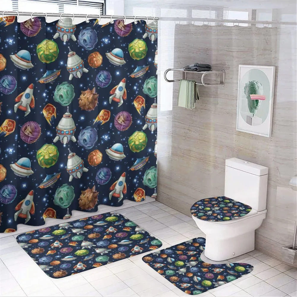 Futuristic Science Ufo — 4-Piece Bathroom Set preview