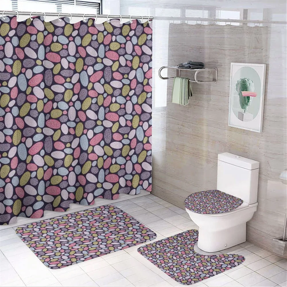 Geometric Formless Circles — 4-Piece Bathroom Set preview