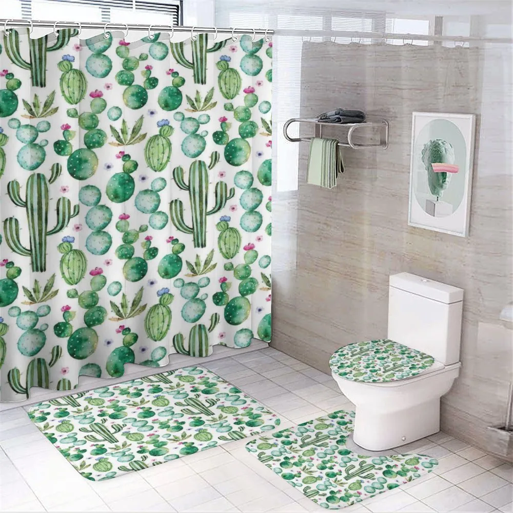 Mexican Cactus Plants — 4-Piece Bathroom Set preview