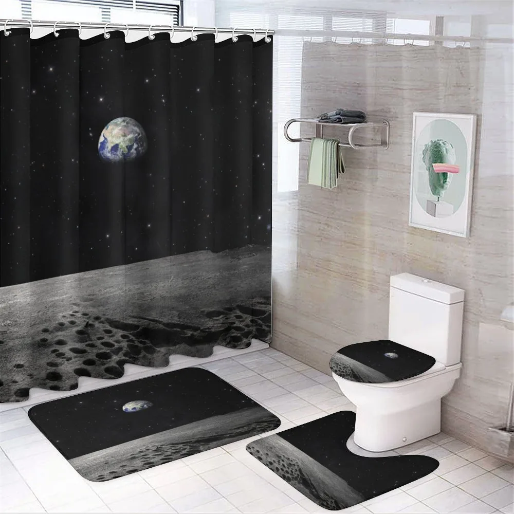 Planet Earth from Moon — 4-Piece Bathroom Set preview