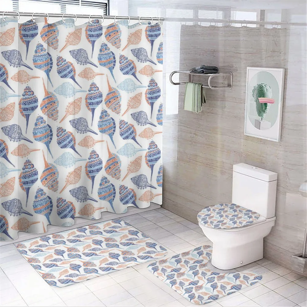 Abstract Marine Seashells — 4-Piece Bathroom Set preview