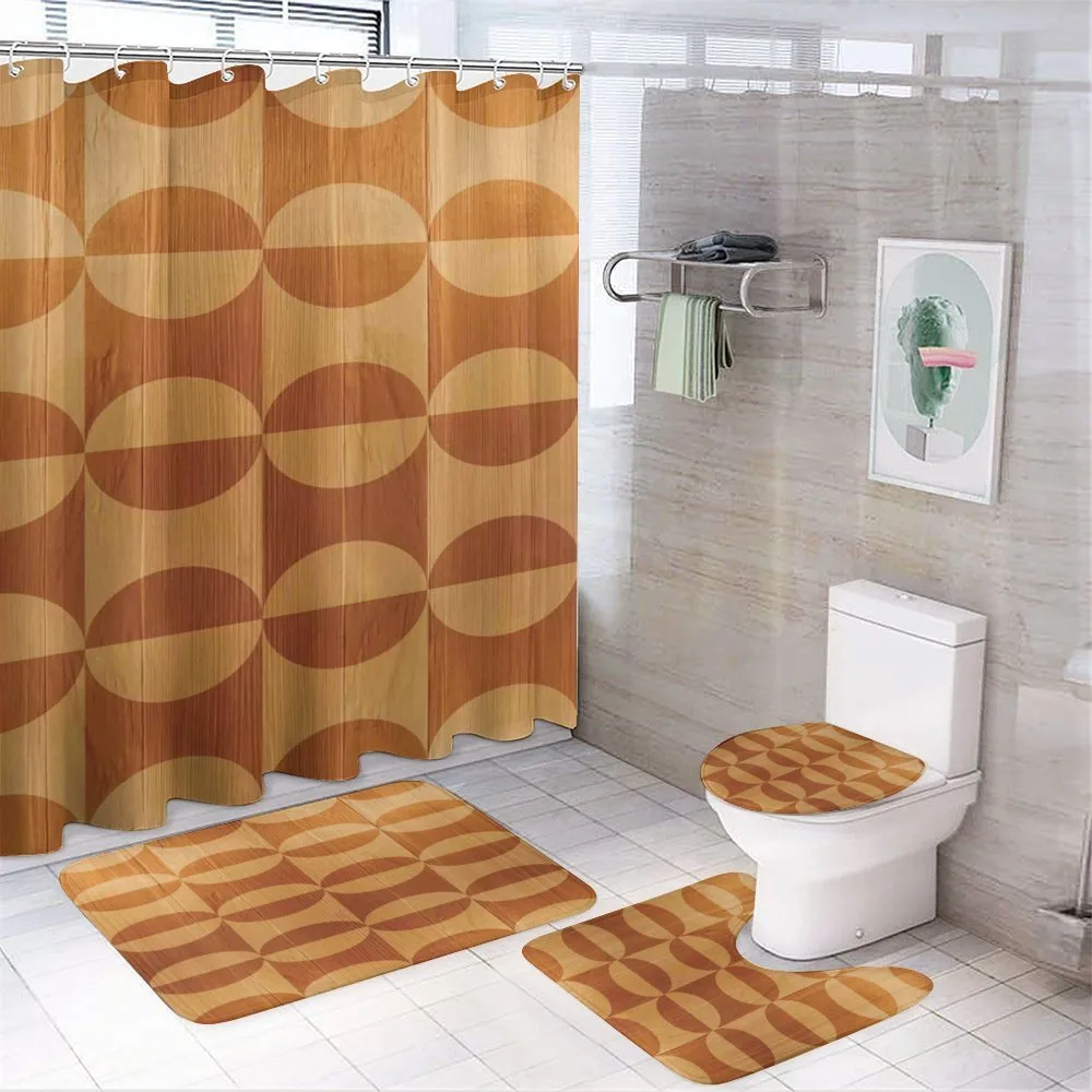 Abstract Oak Planks — 4-Piece Bathroom Set preview