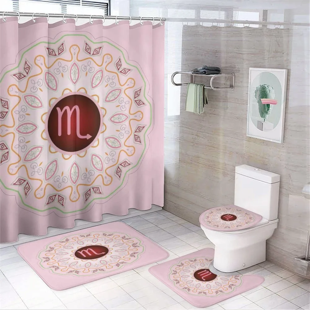 Mandala in Pink 4-Piece Bathroom Set product video