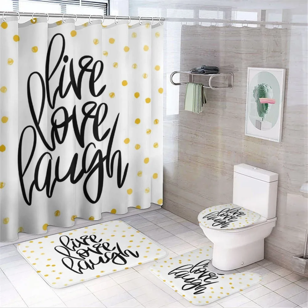 Phrase Dots — 4-Piece Bathroom Set preview