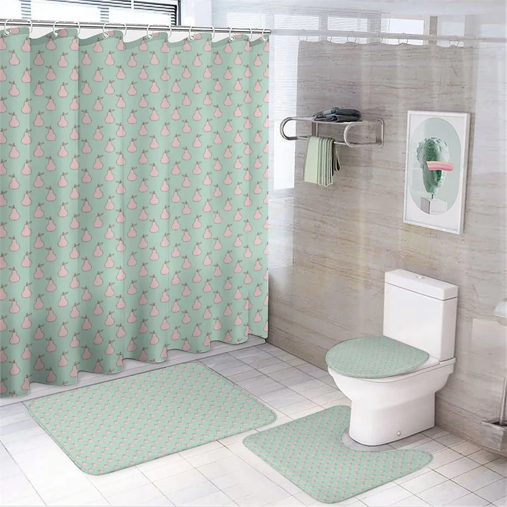 Simplistic Repetitive Fruit — 4-Piece Bathroom Set preview