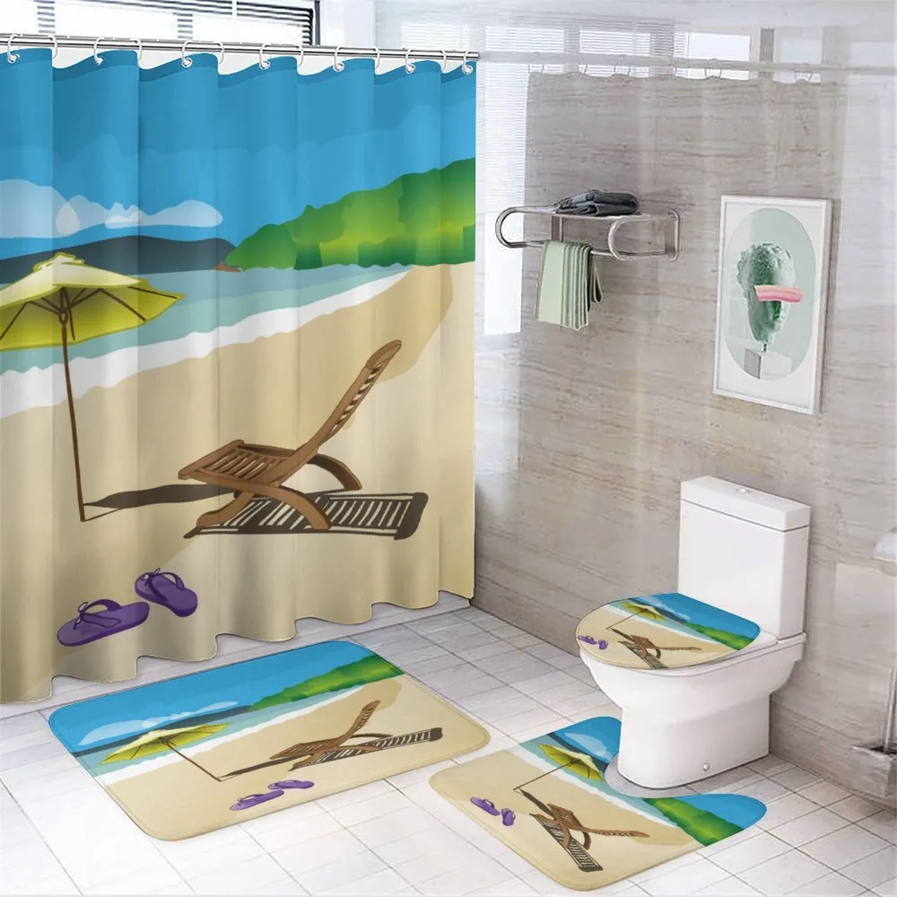 Sunshine Sand Waves — 4-Piece Bathroom Set preview