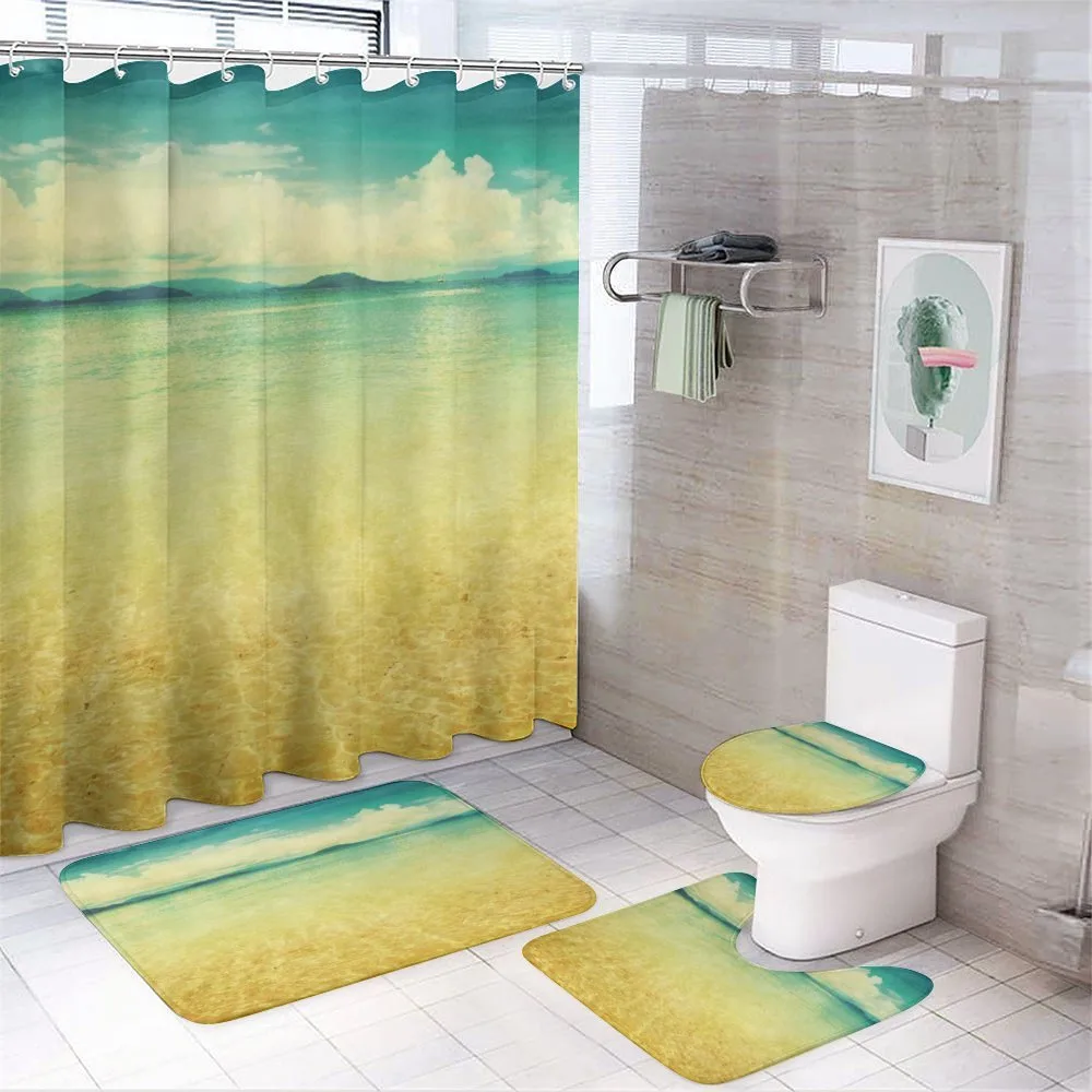 Vintage Grunge Sea View — 4-Piece Bathroom Set preview