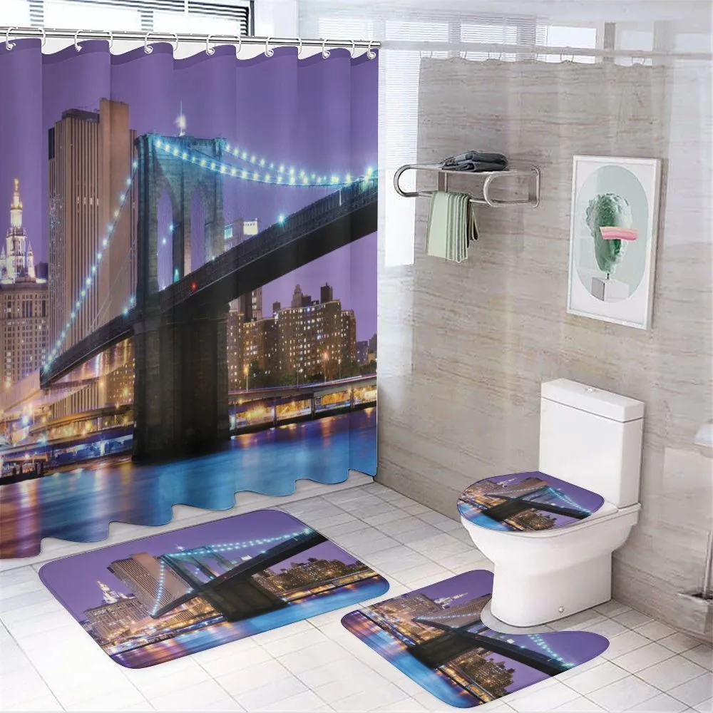 Bridge Towards Manhattan — 4-Piece Bathroom Set preview