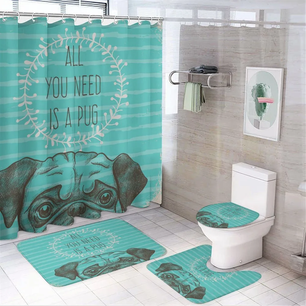 Fun Animal Dog Words — 4-Piece Bathroom Set preview