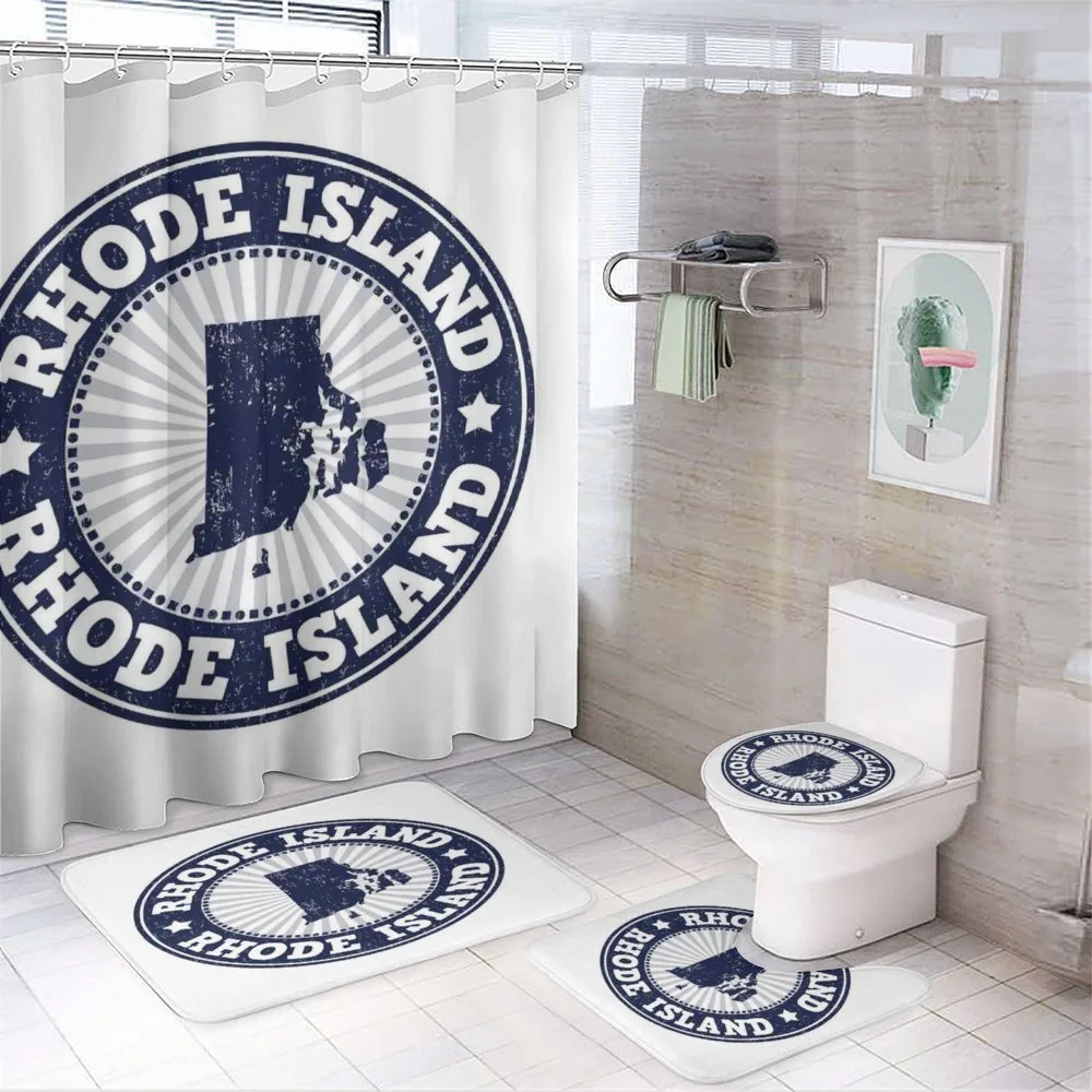 Grungy Stained Stamp — 4-Piece Bathroom Set preview