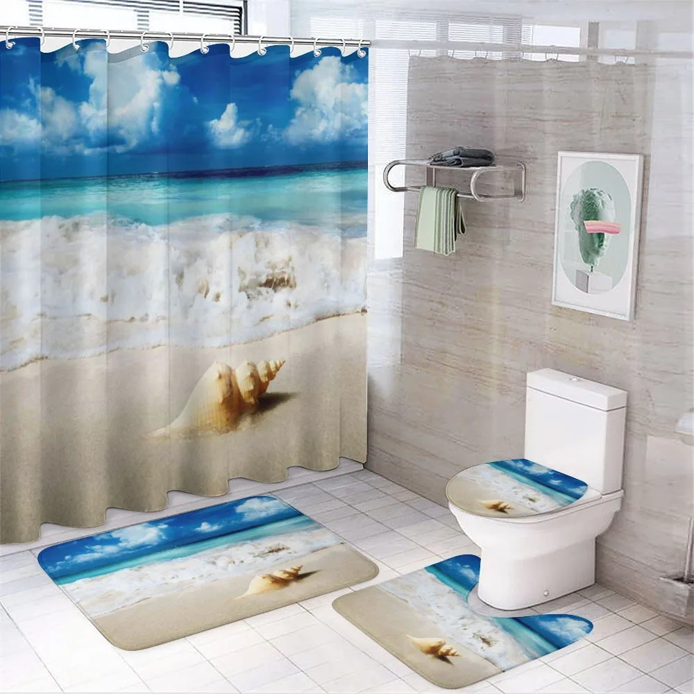 Nautical Sunny Coastline — 4-Piece Bathroom Set preview