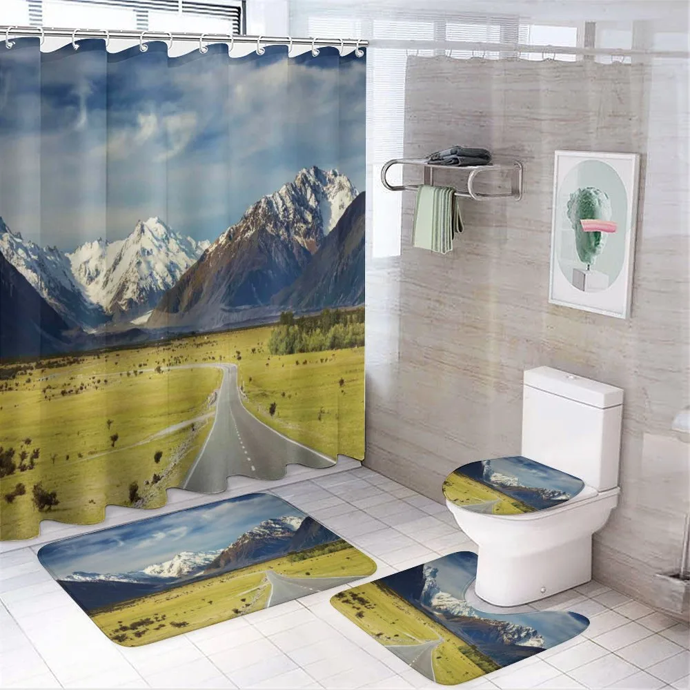 Snowy Mountains Alps — 4-Piece Bathroom Set preview