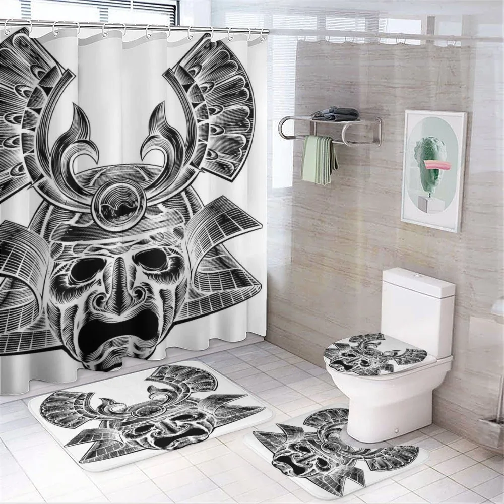 Vintage Japan Mask — 4-Piece Bathroom Set preview