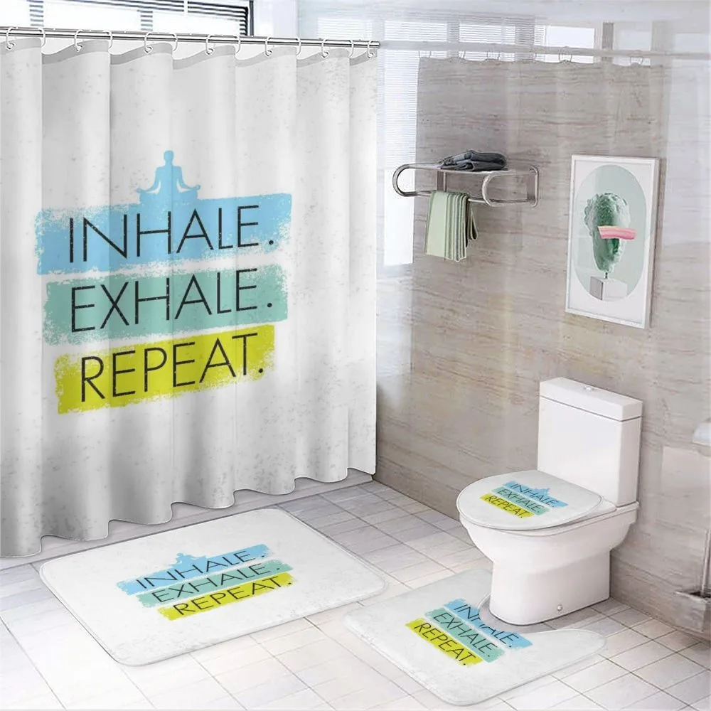 Woman Lotus Pose — 4-Piece Bathroom Set preview