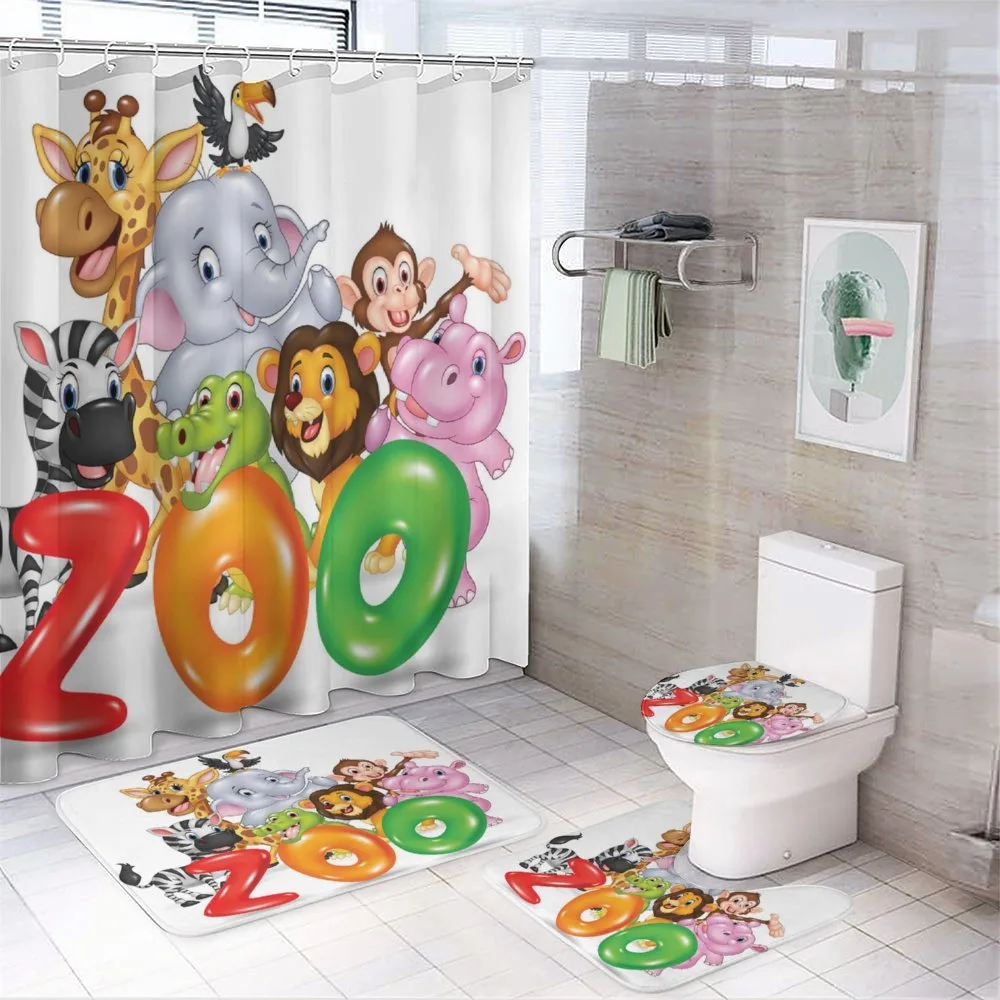 Word Zoo Happy Wildlife 4-Piece Bathroom Set product video