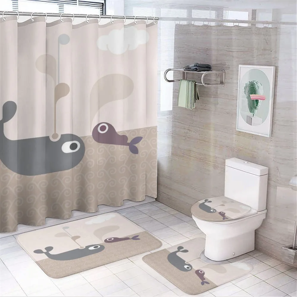Abstract Fish Designs Artsy — 4-Piece Bathroom Set preview