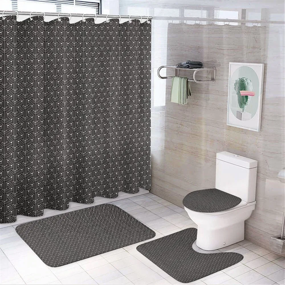 Abstract Triangle Shapes — 4-Piece Bathroom Set preview