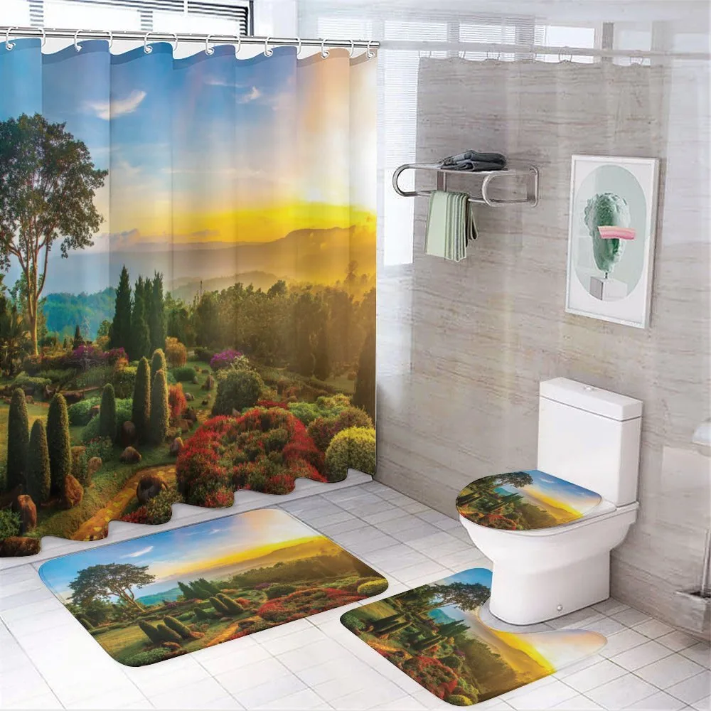 Colorful Idyllic Nature — 4-Piece Bathroom Set preview