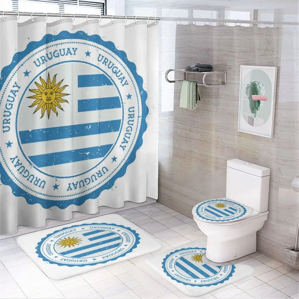 Country Round Grunge Stamp — 4-Piece Bathroom Set preview