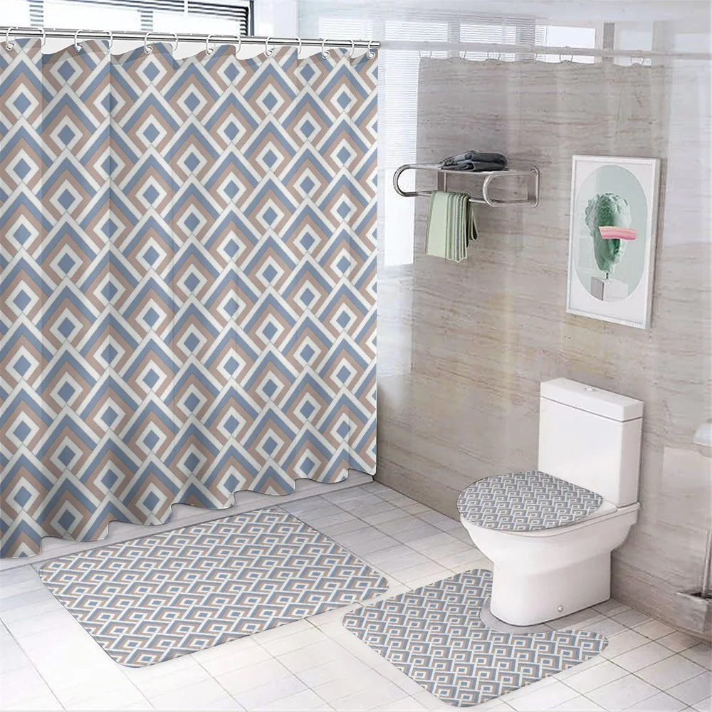 Modern Nested Squares — 4-Piece Bathroom Set preview