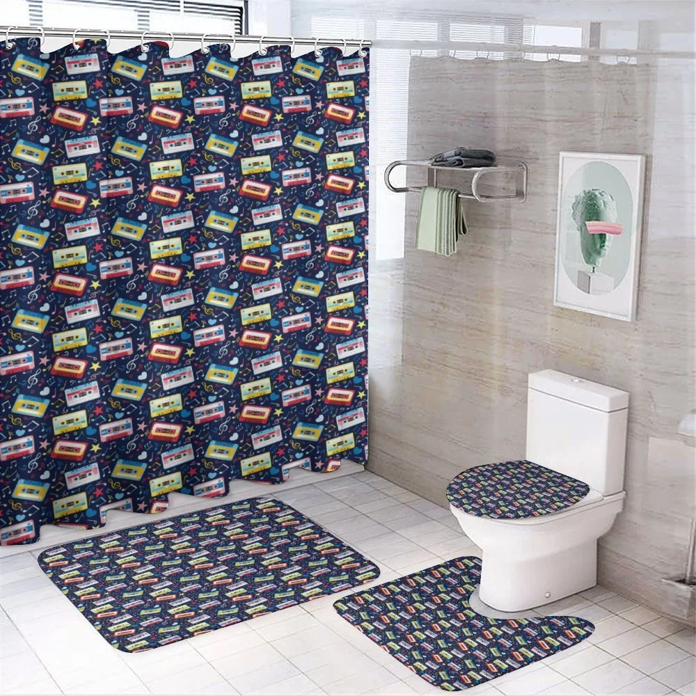 Old Fashion Casette Tapes — 4-Piece Bathroom Set preview