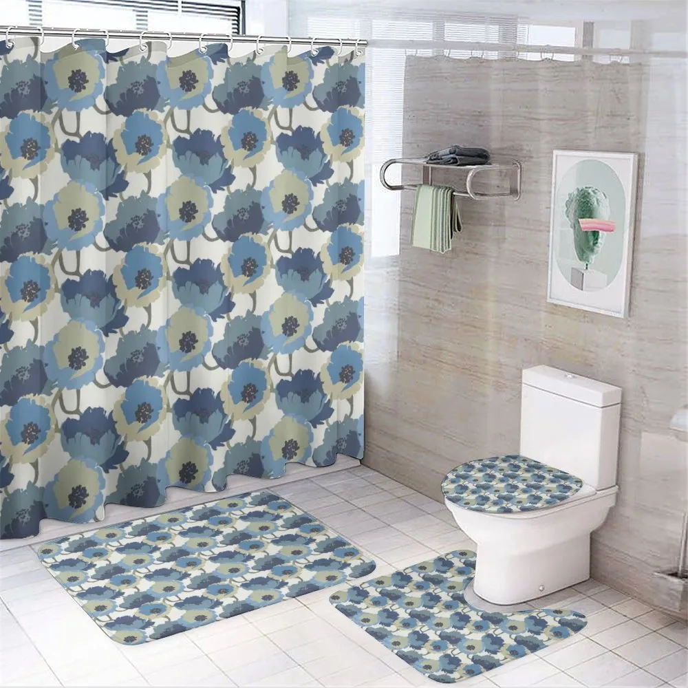 Ombre Romantic Flowers — 4-Piece Bathroom Set preview