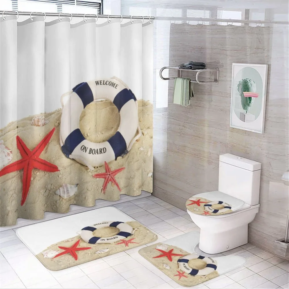 Shells Starfishes Sea — 4-Piece Bathroom Set preview