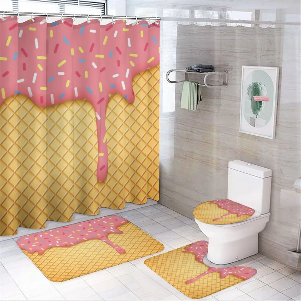 Waffle Pattern — 4-Piece Bathroom Set preview