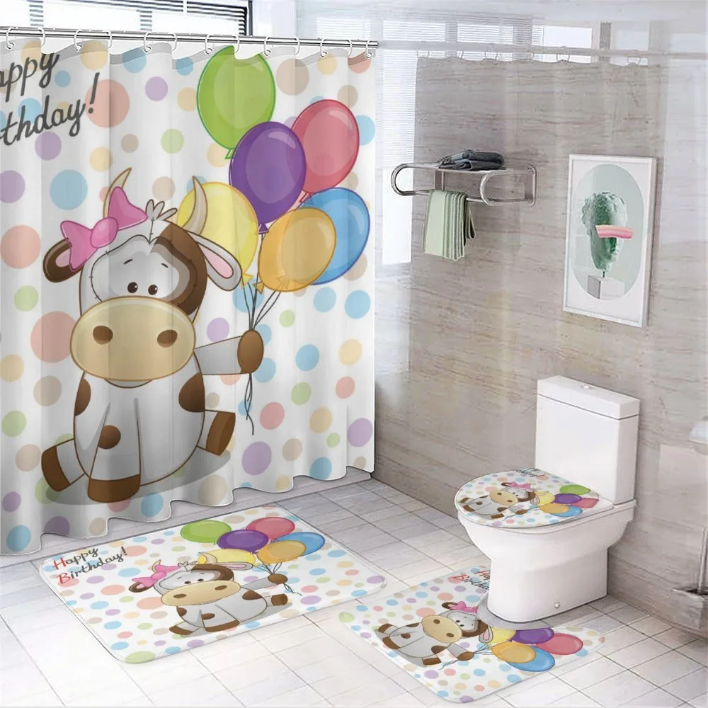 Baby Cow and Balloons — 4-Piece Bathroom Set preview