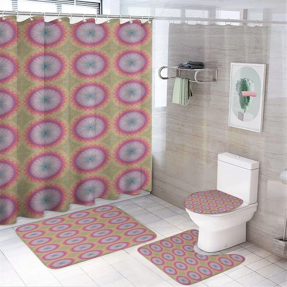 Blended Color Fractal Motif — 4-Piece Bathroom Set preview