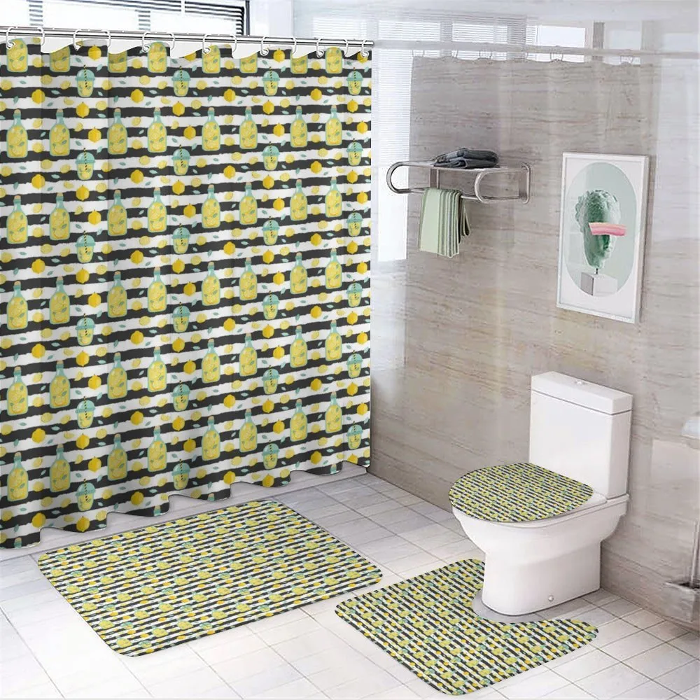Drink in Bottle and Cup — 4-Piece Bathroom Set preview