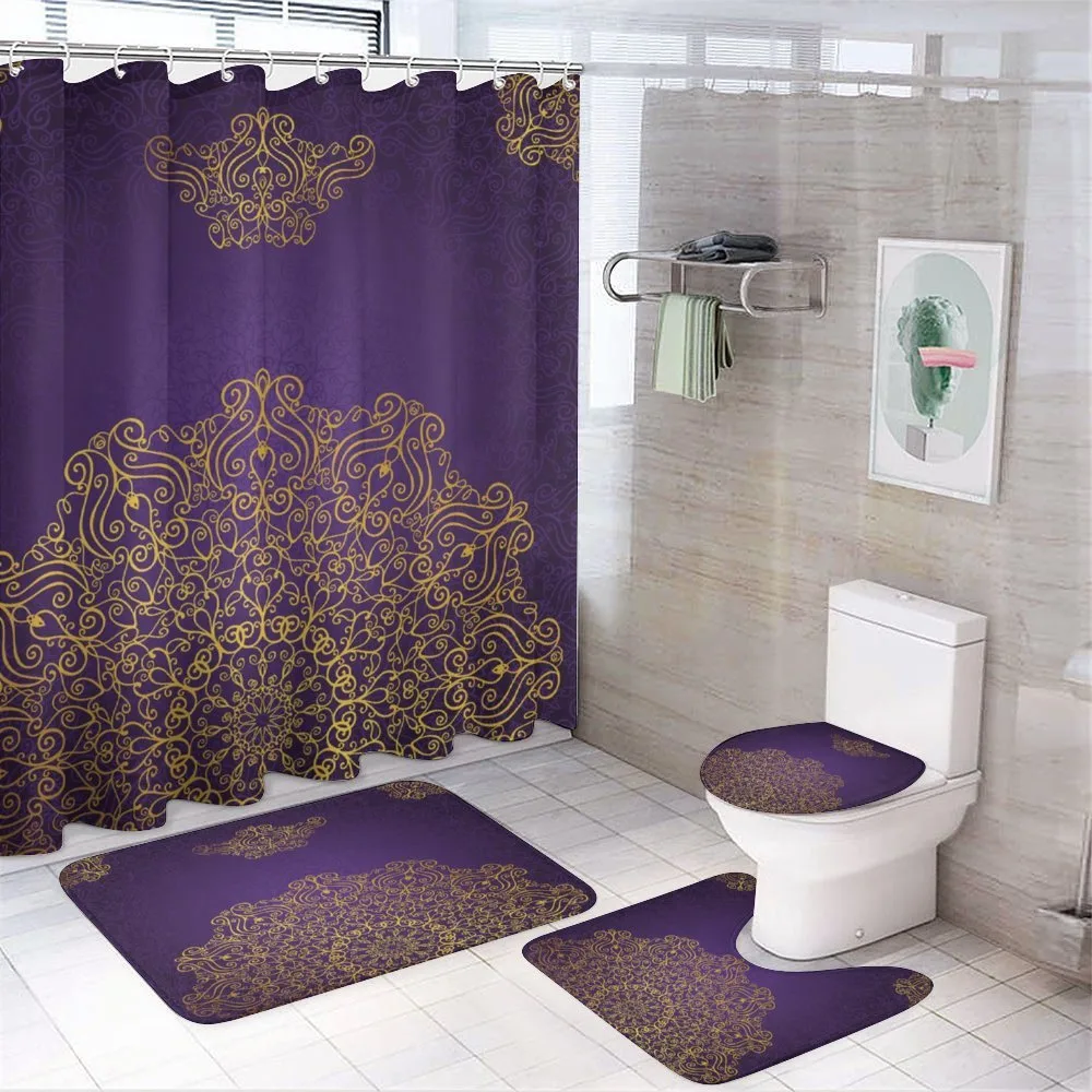 Ornate Swirl Motif — 4-Piece Bathroom Set preview
