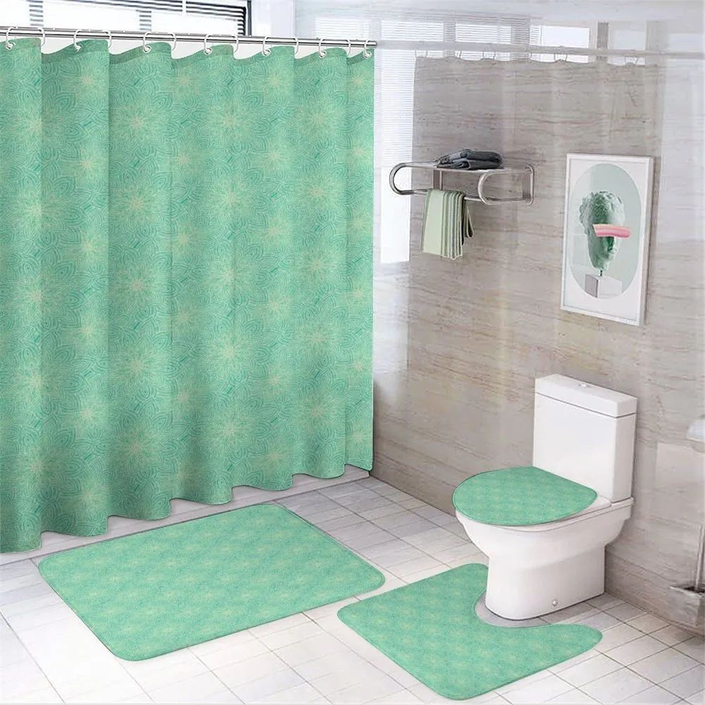 Overlapping Mandala Rounds — 4-Piece Bathroom Set preview