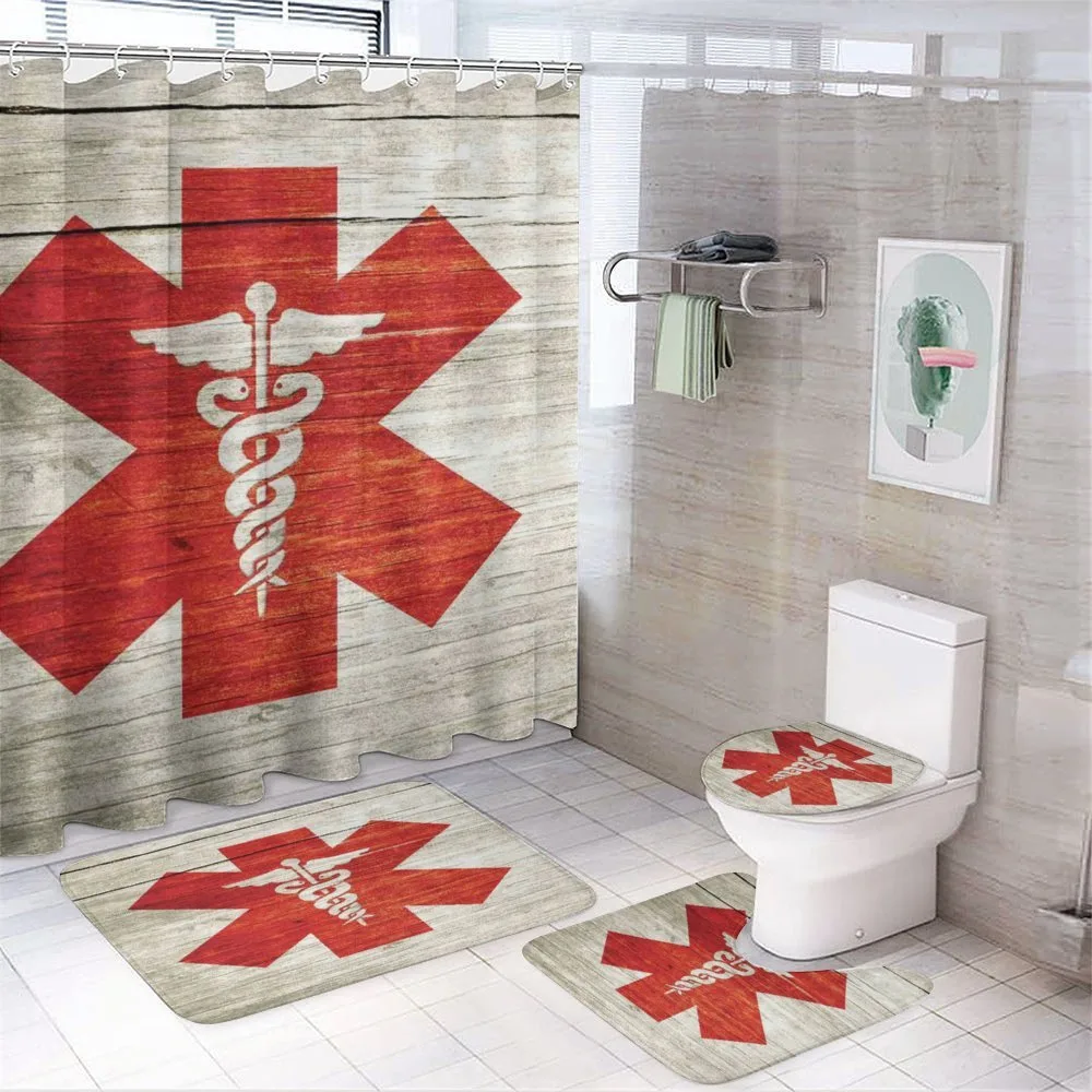 Vintage Style Background — 4-Piece Bathroom Set preview