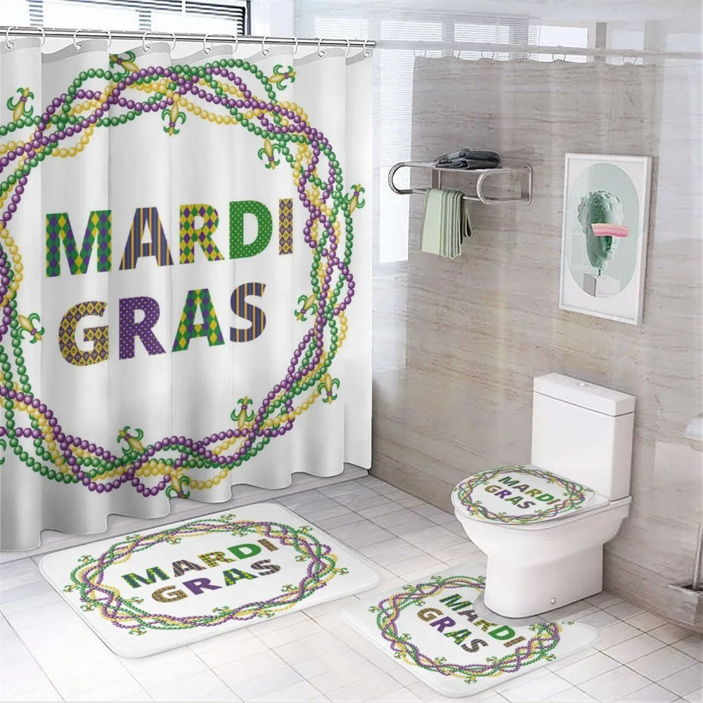 Vivid Beads Patterns — 4-Piece Bathroom Set preview