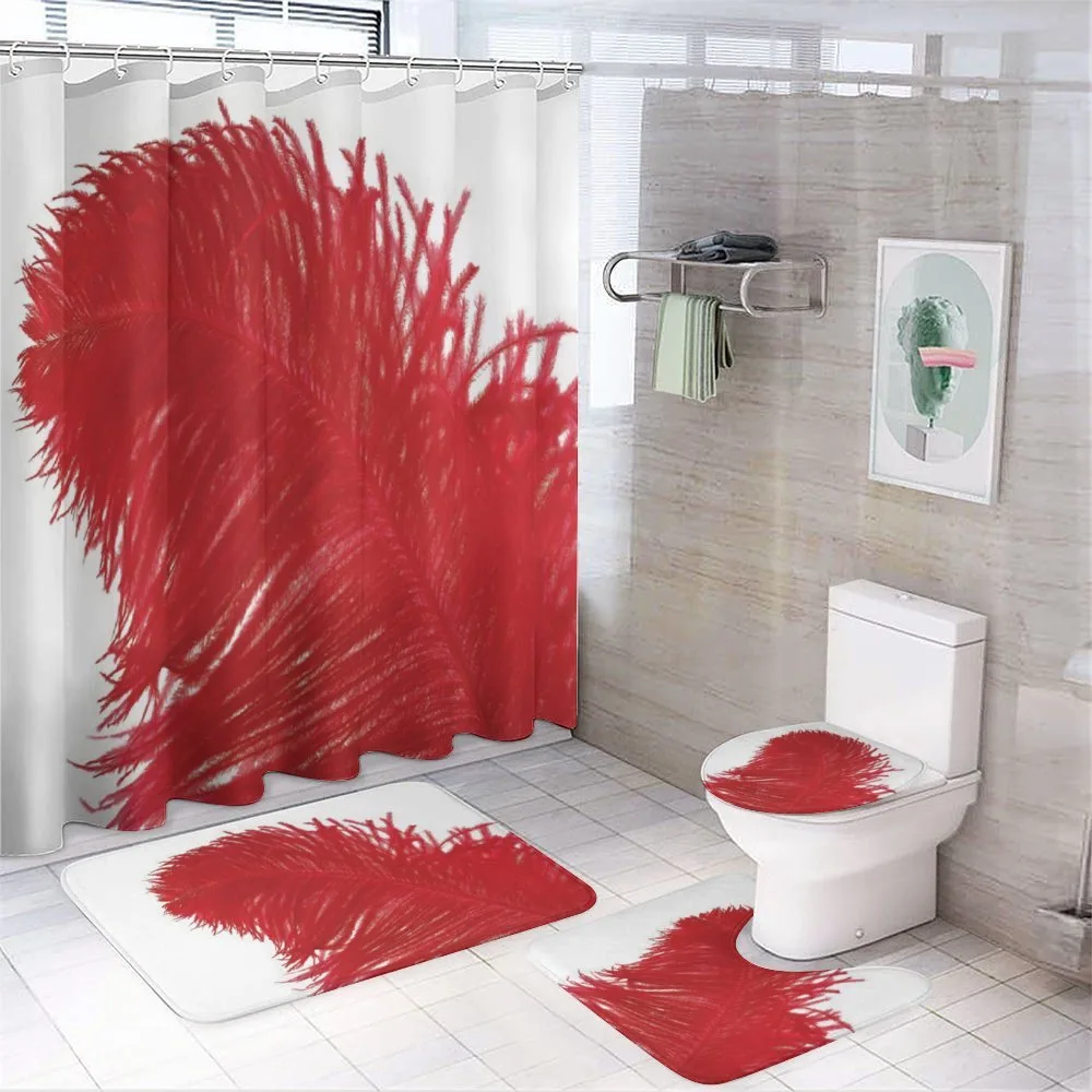 Ostrich Fluff Plume Photo — 4-Piece Bathroom Set preview