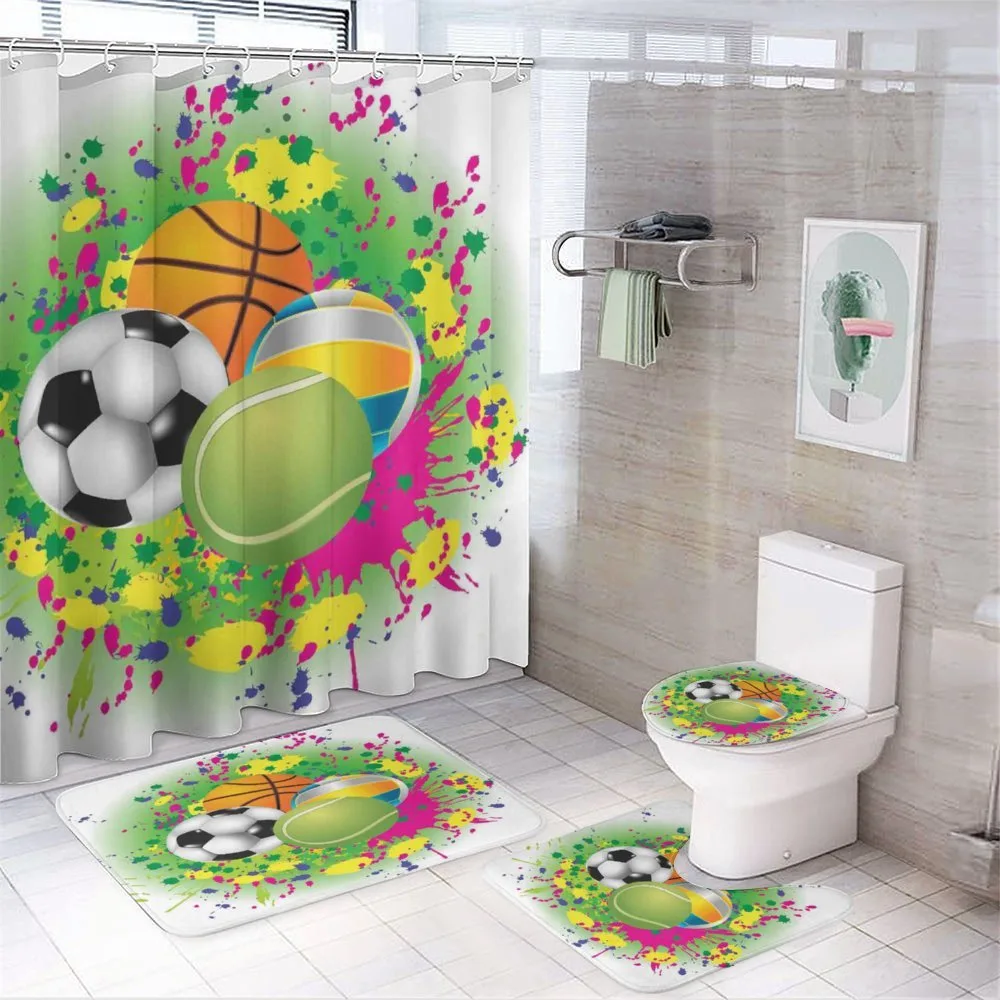 Sports Balls Splash — 4-Piece Bathroom Set preview
