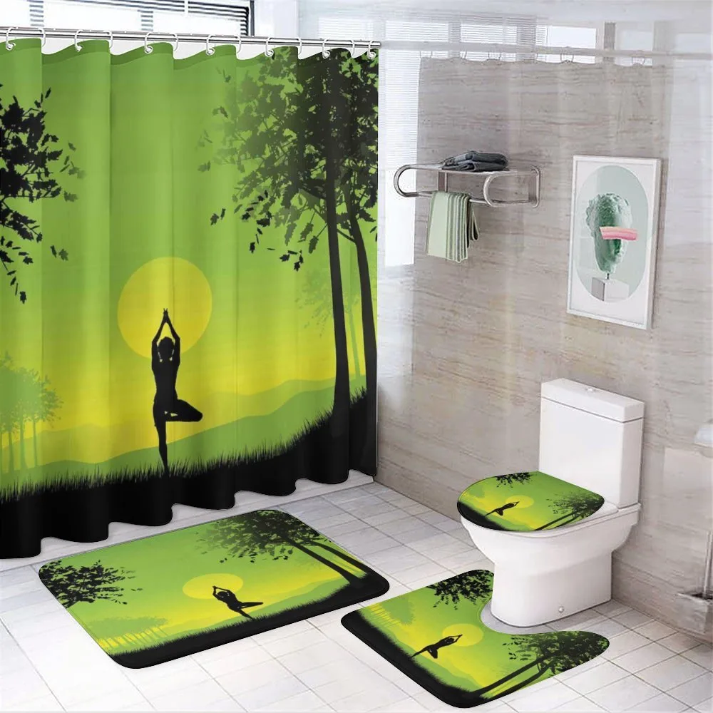 Sunset Sky in Forest — 4-Piece Bathroom Set preview