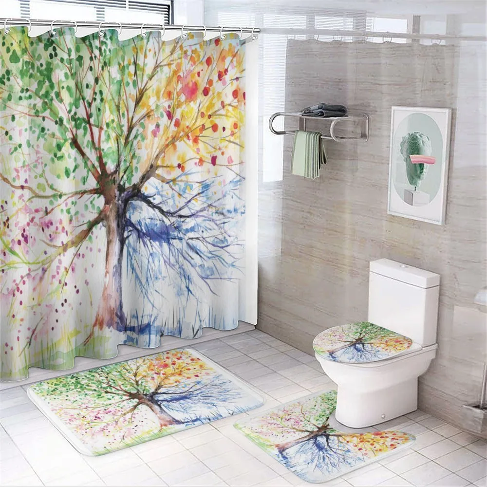 4 Seasons Colorful — 4-Piece Bathroom Set preview