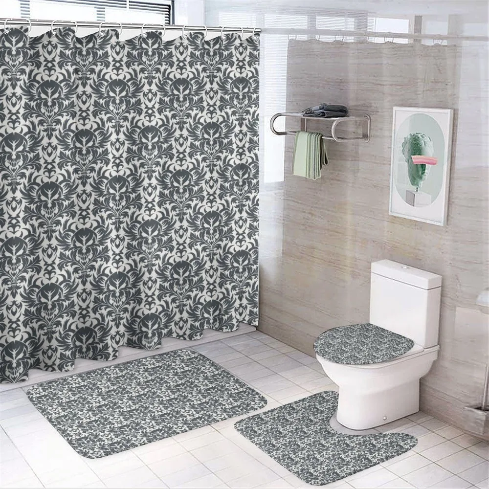 Damask Inspired Flourish — 4-Piece Bathroom Set preview