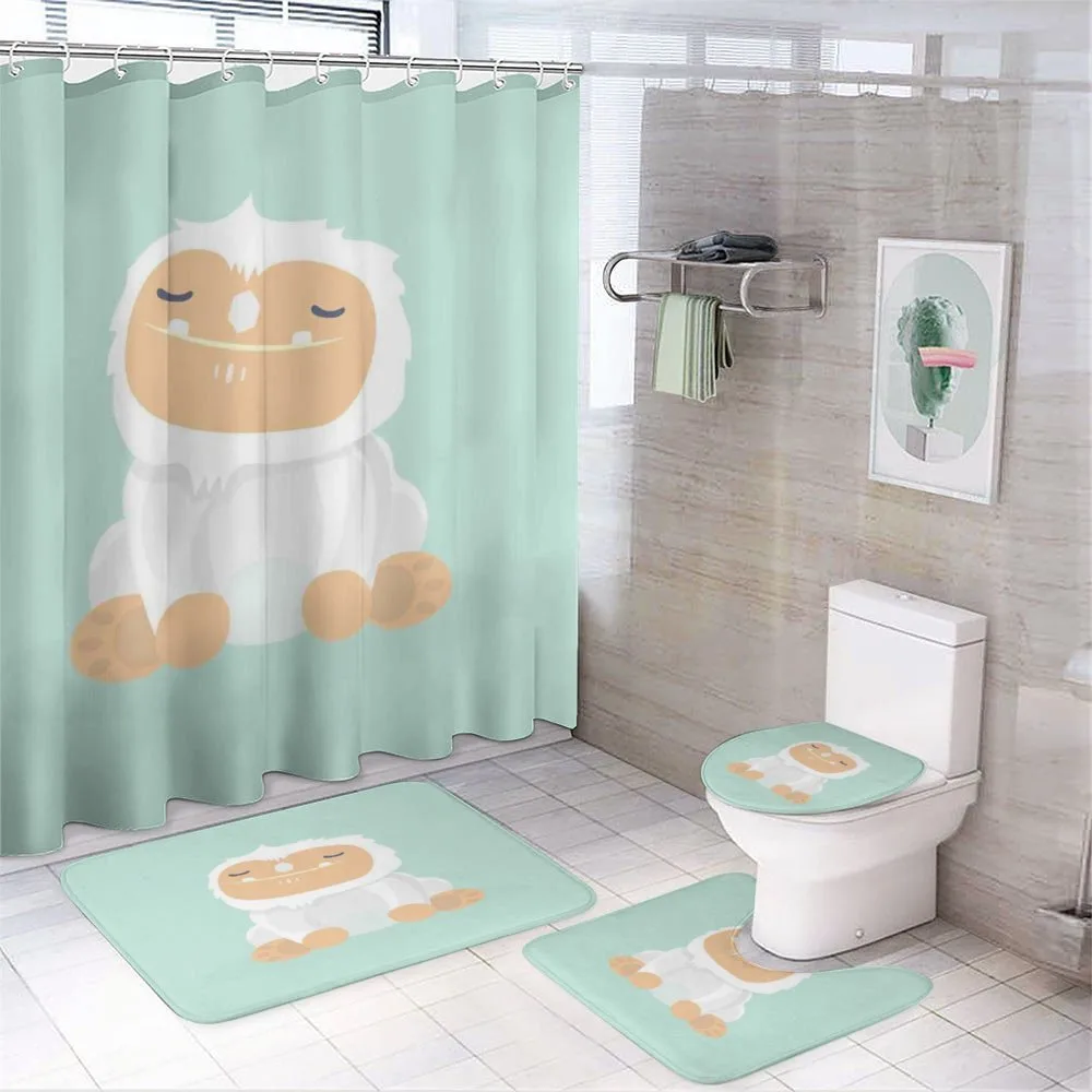 Graphic Happy Yeti — 4-Piece Bathroom Set preview