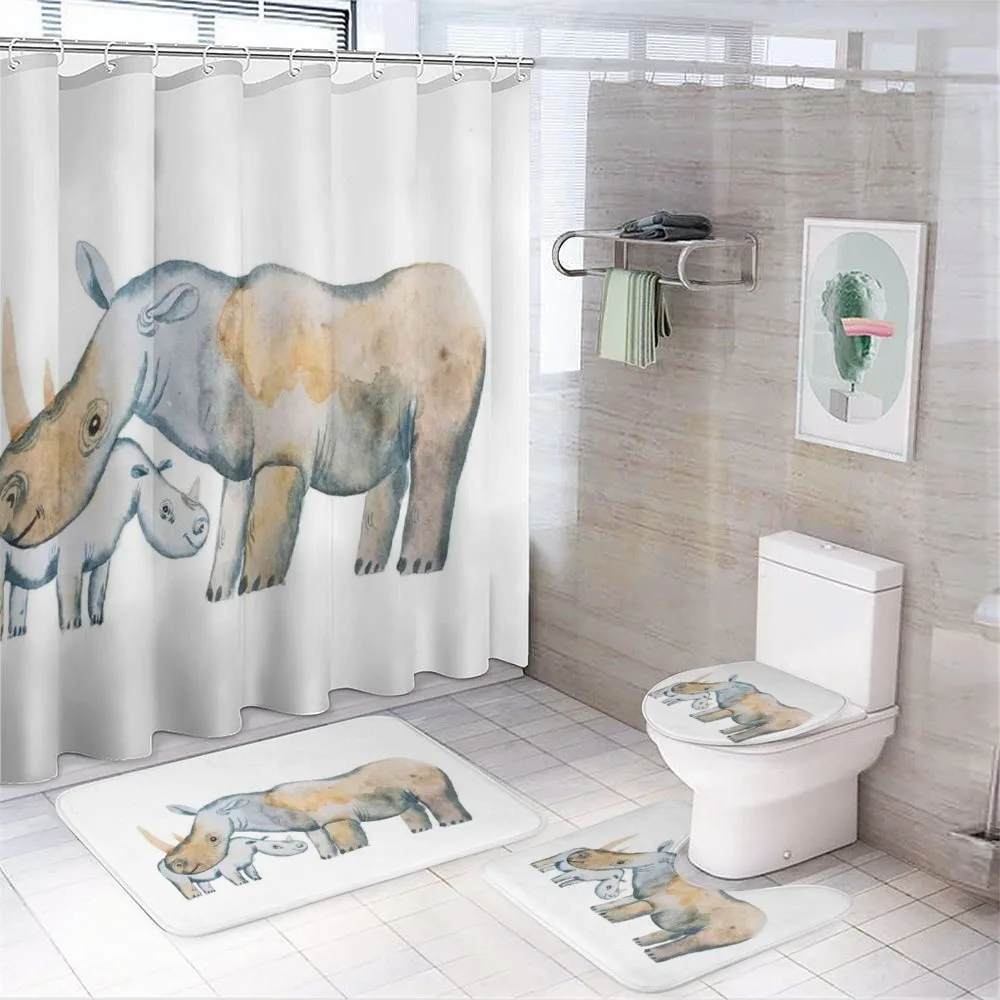 Mother and Baby Animals — 4-Piece Bathroom Set preview