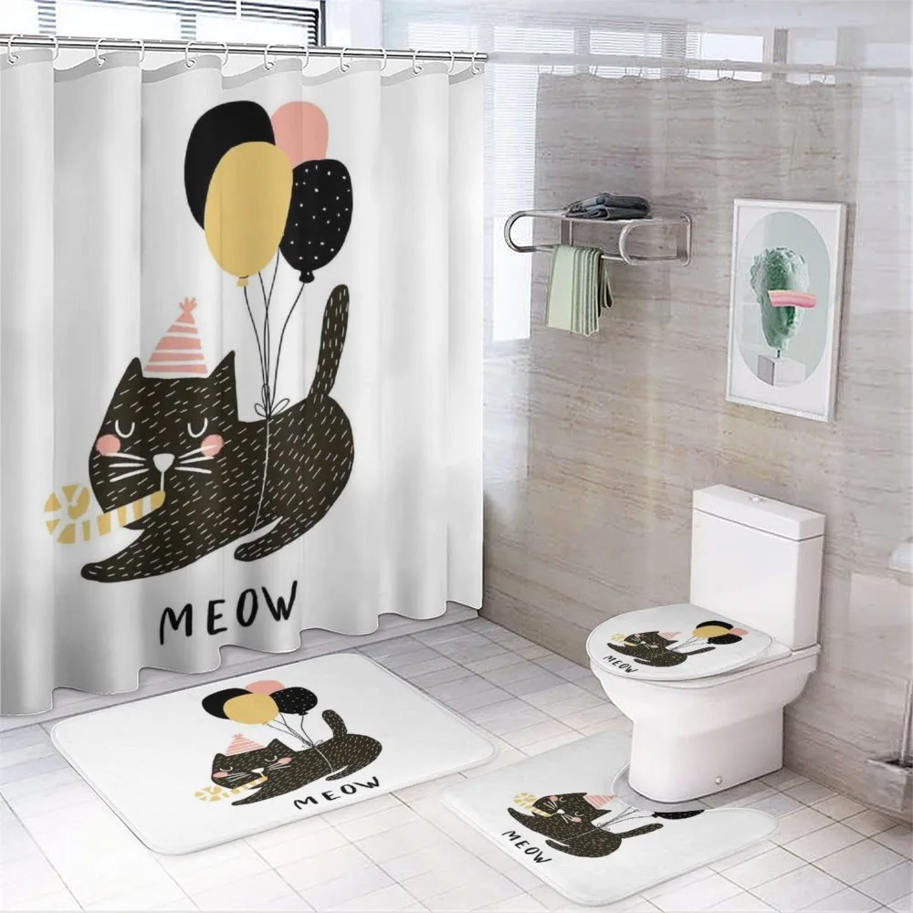 Party Pet with Balloons — 4-Piece Bathroom Set preview