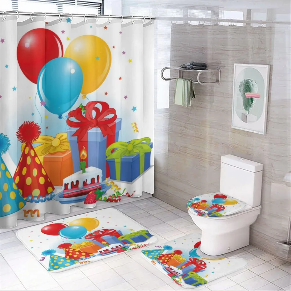 Pie Hats Presents Ballons — 4-Piece Bathroom Set preview