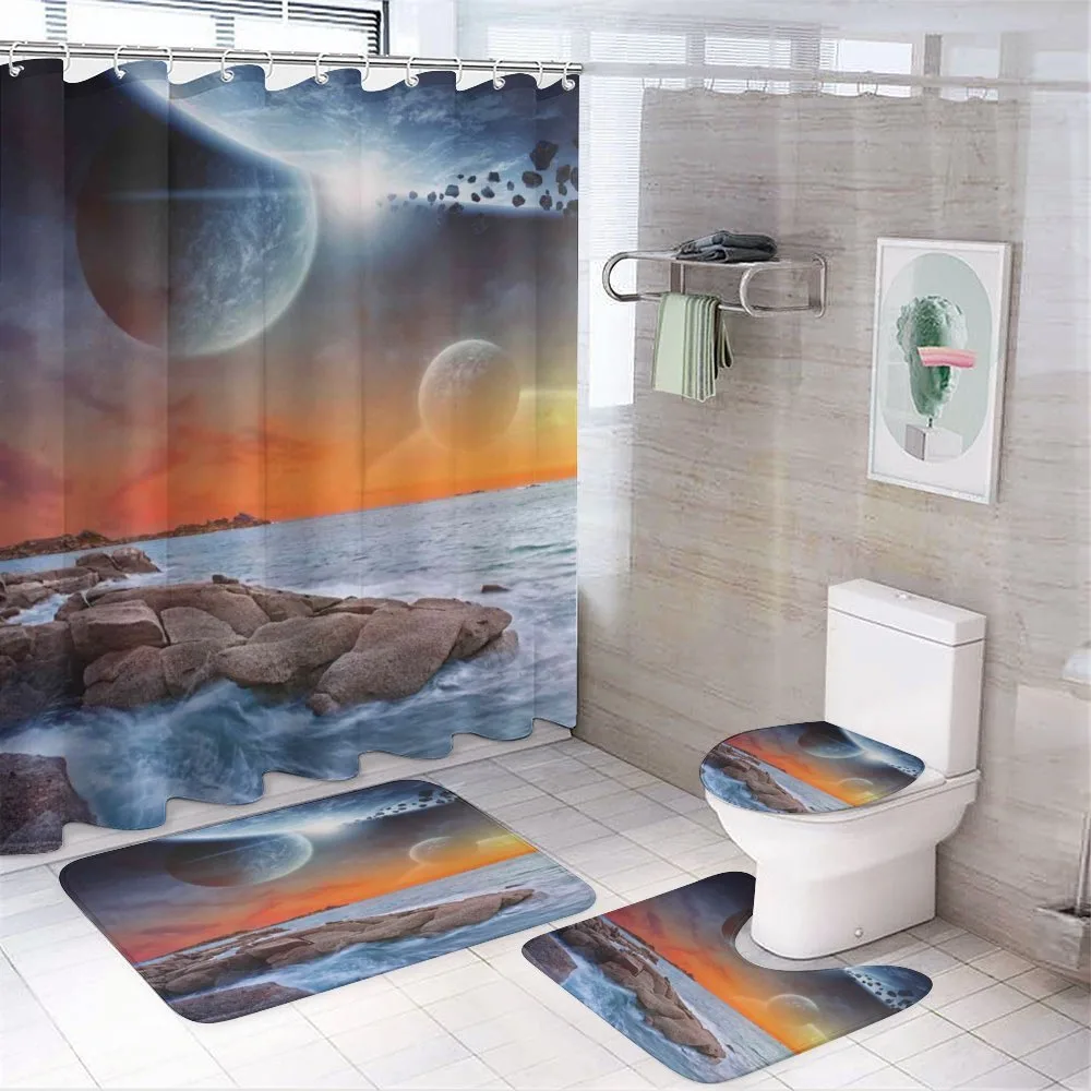 Planet Landscape View — 4-Piece Bathroom Set preview