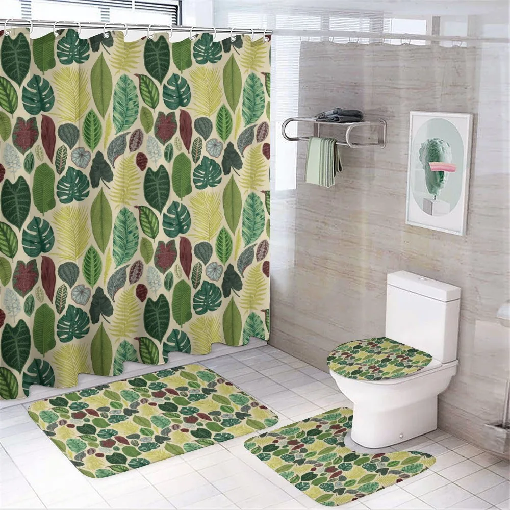 Various Detailed Leaves — 4-Piece Bathroom Set preview