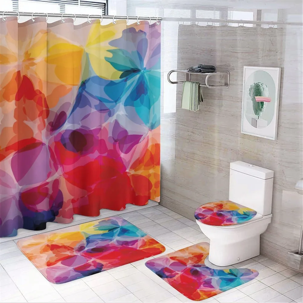 Big Flower Petals — 4-Piece Bathroom Set preview